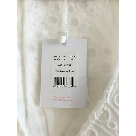 Andie The Navarino Dress in Eyelet White XL NWT - Picture 7 of 9